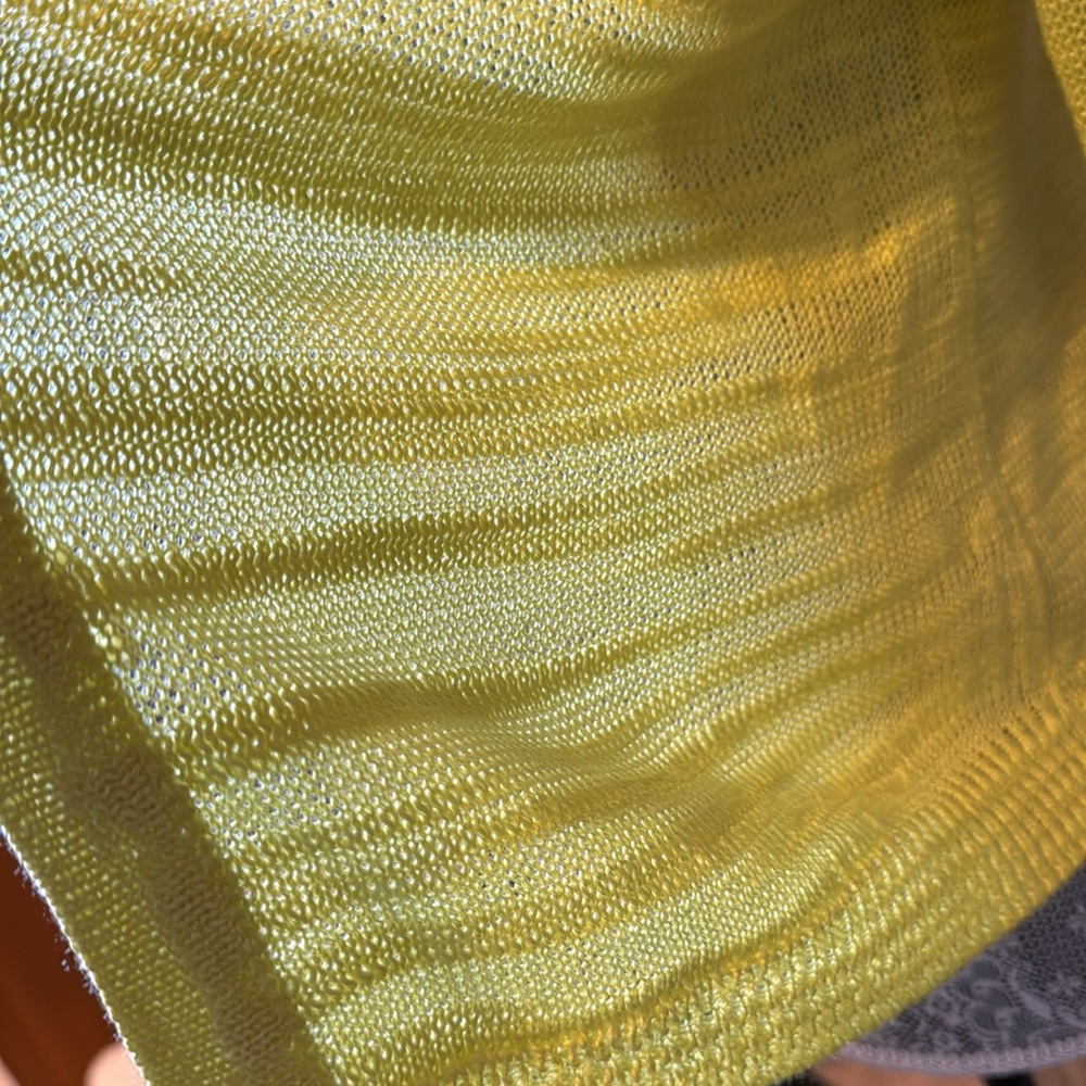 Bright Yellow Open-Front Sweater - Picture 3 of 11